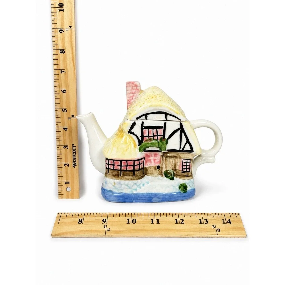 Houston Harvest Cottage House Teapot Ceramic Vintage Cottagecore English Country